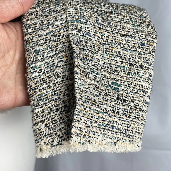 Theory Tweed Blazer Ualana Compromised Tweed Open Front Coat Size 10 Multicolor - Picture 13 of 16